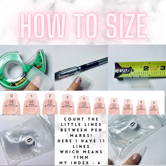 Glitter Baby Boomer Long Coffin Press On Nail Set - Picture 3 of 4